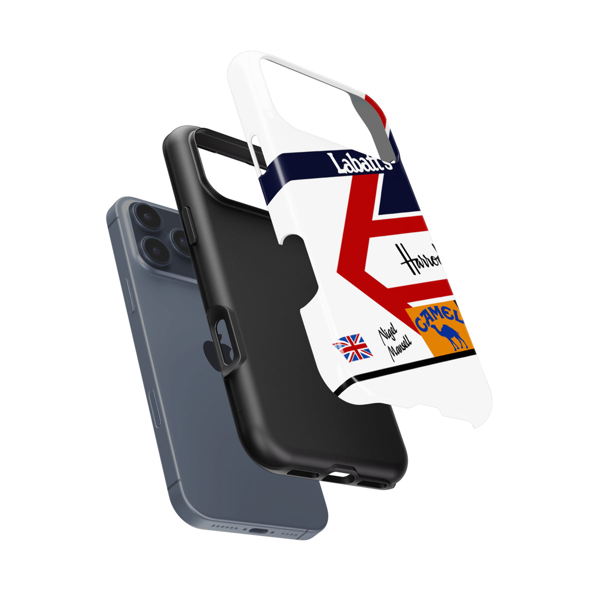 Nigel Mansell F1 Helmet Livery Formula 1 racing iPhone case view 6
