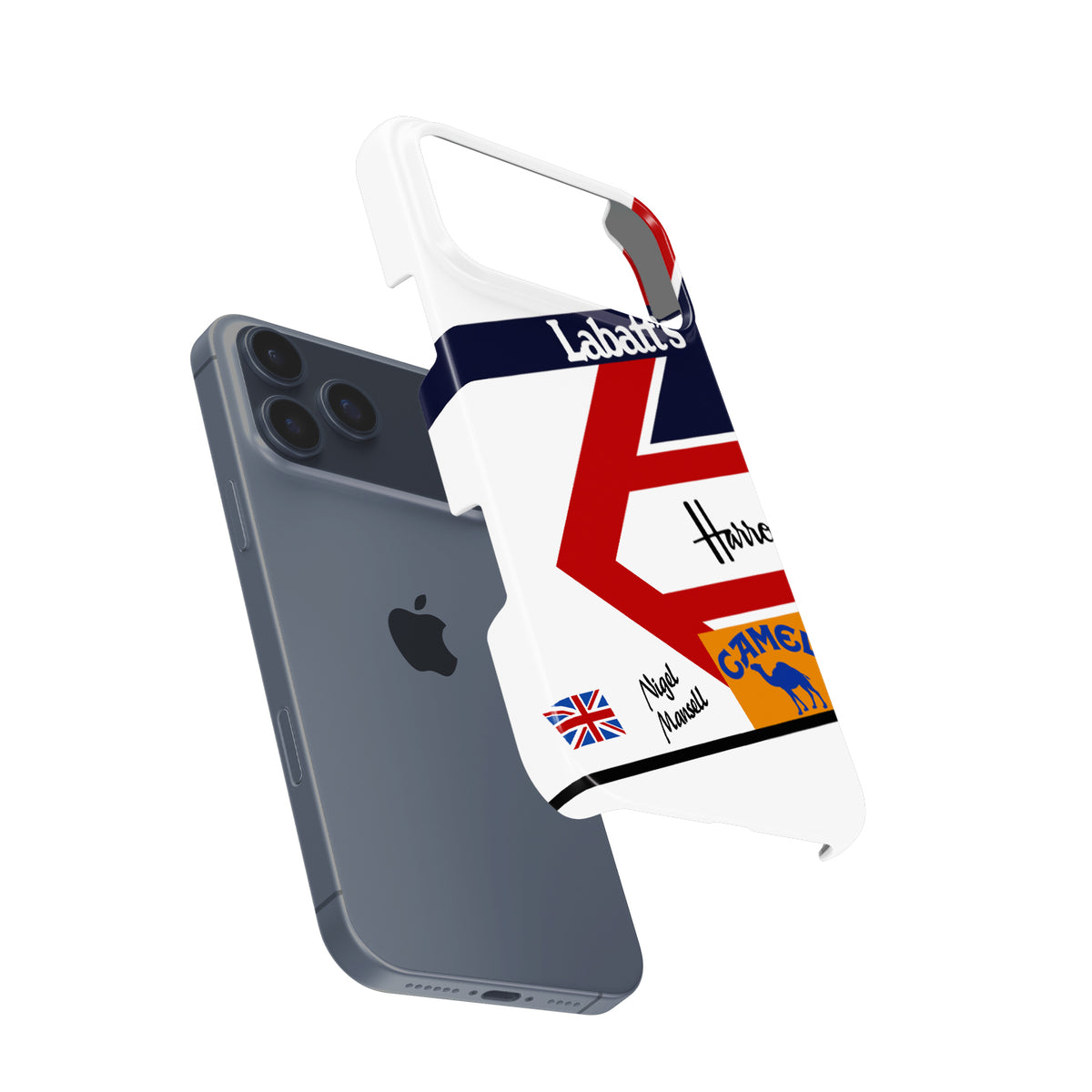 Nigel Mansell F1 Helmet Livery Formula 1 racing iPhone case view 3