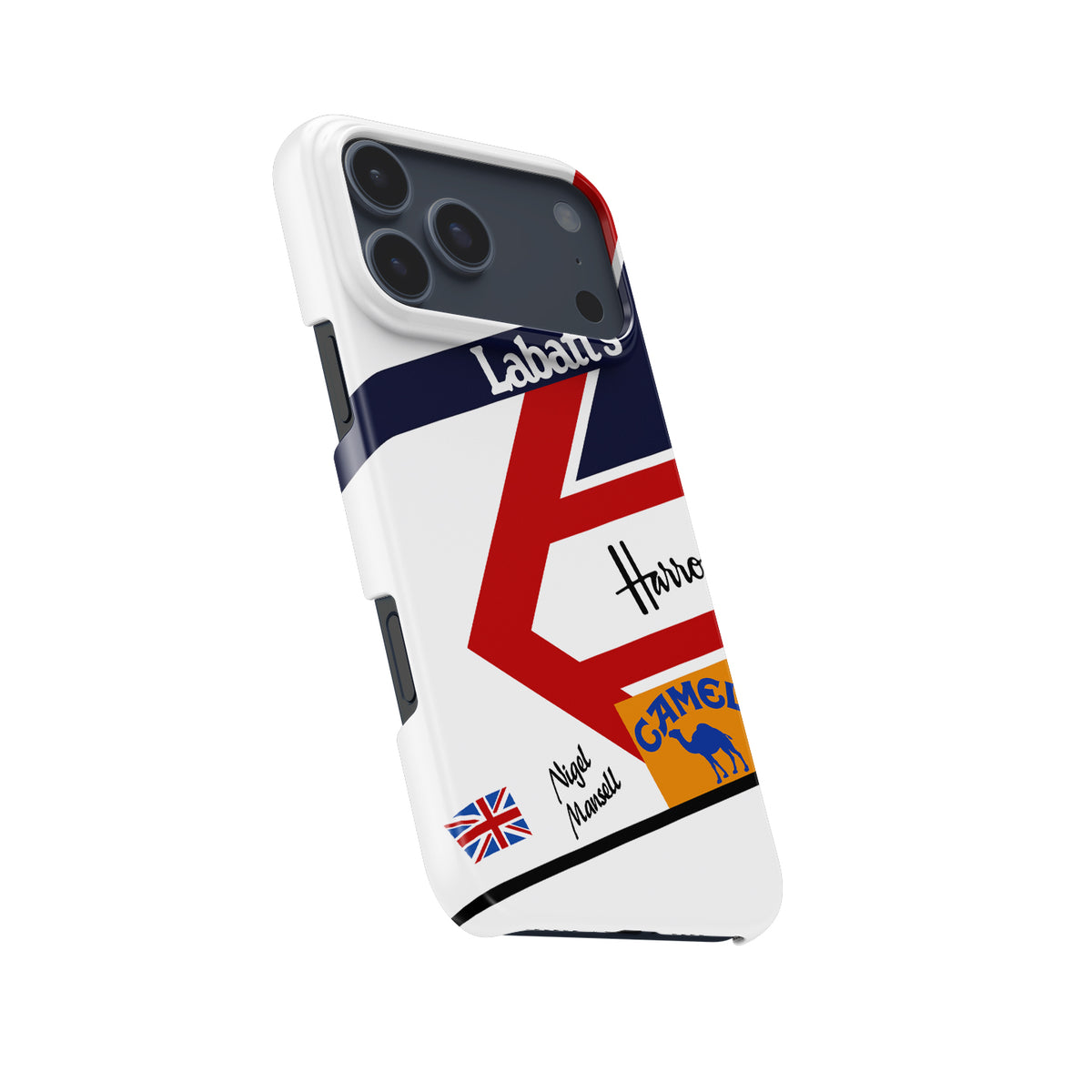 Nigel Mansell F1 Helmet Livery Formula 1 racing iPhone case view 5