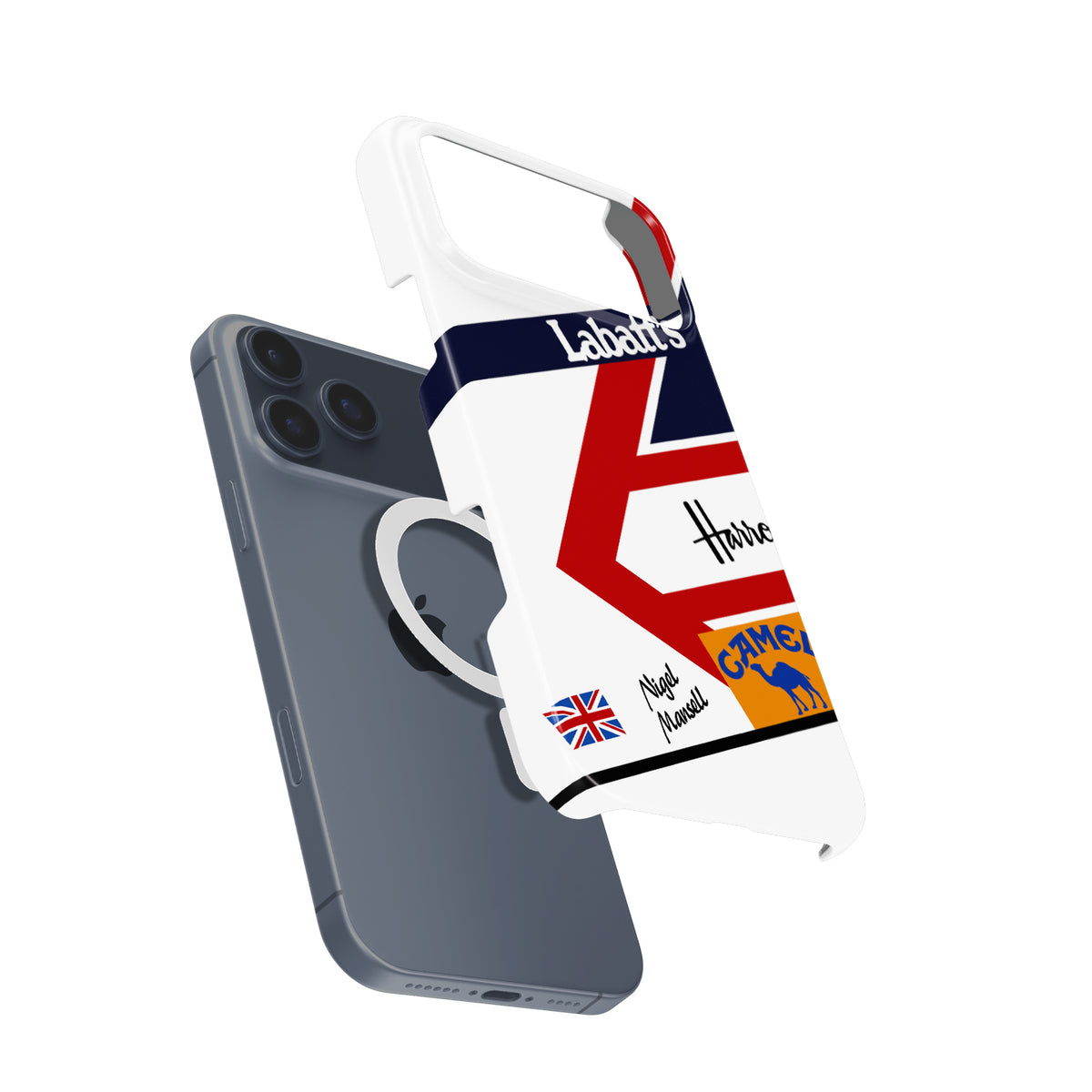Nigel Mansell F1 Helmet Livery Formula 1 racing iPhone case view 4