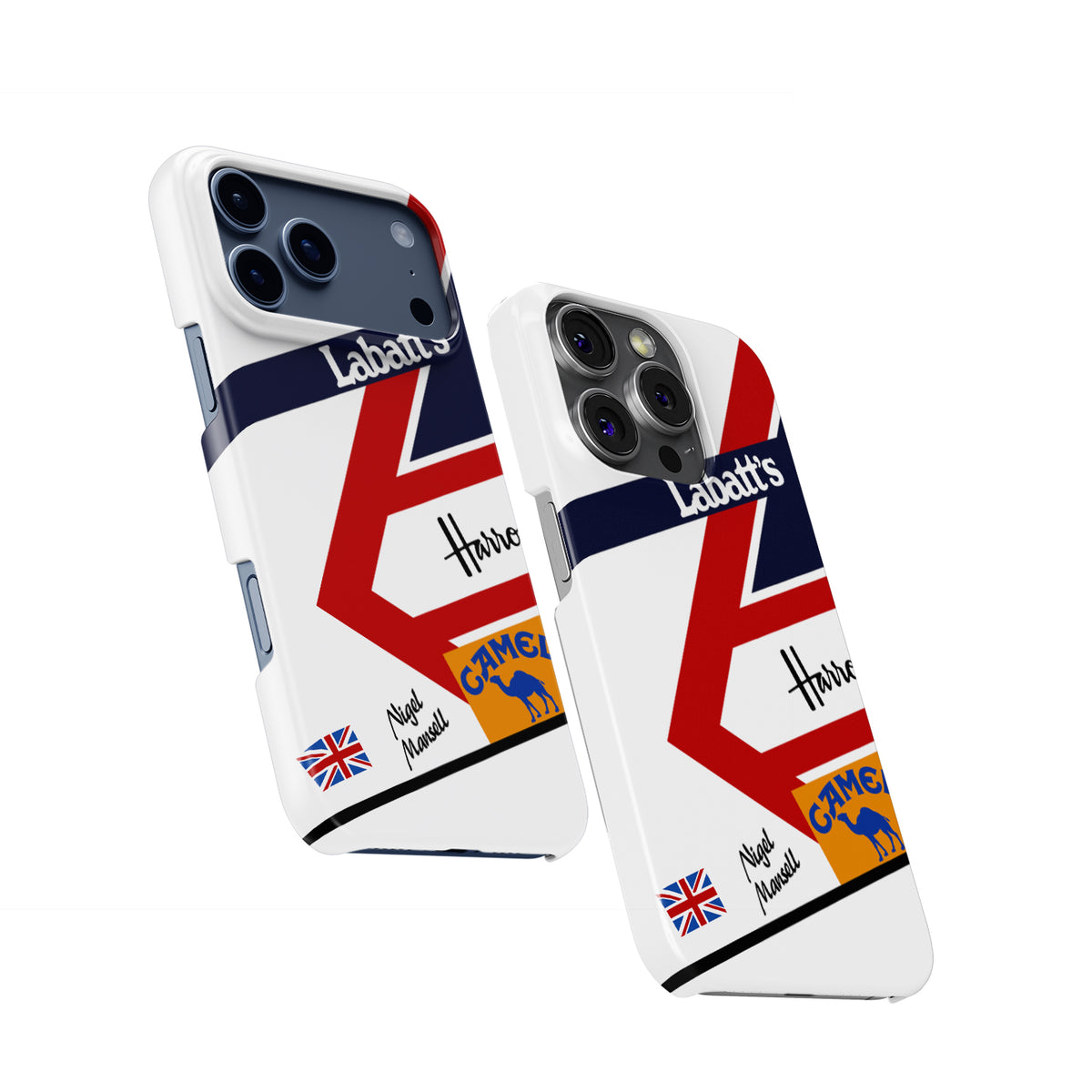 Nigel Mansell F1 Helmet Livery Formula 1 racing iPhone case view 2