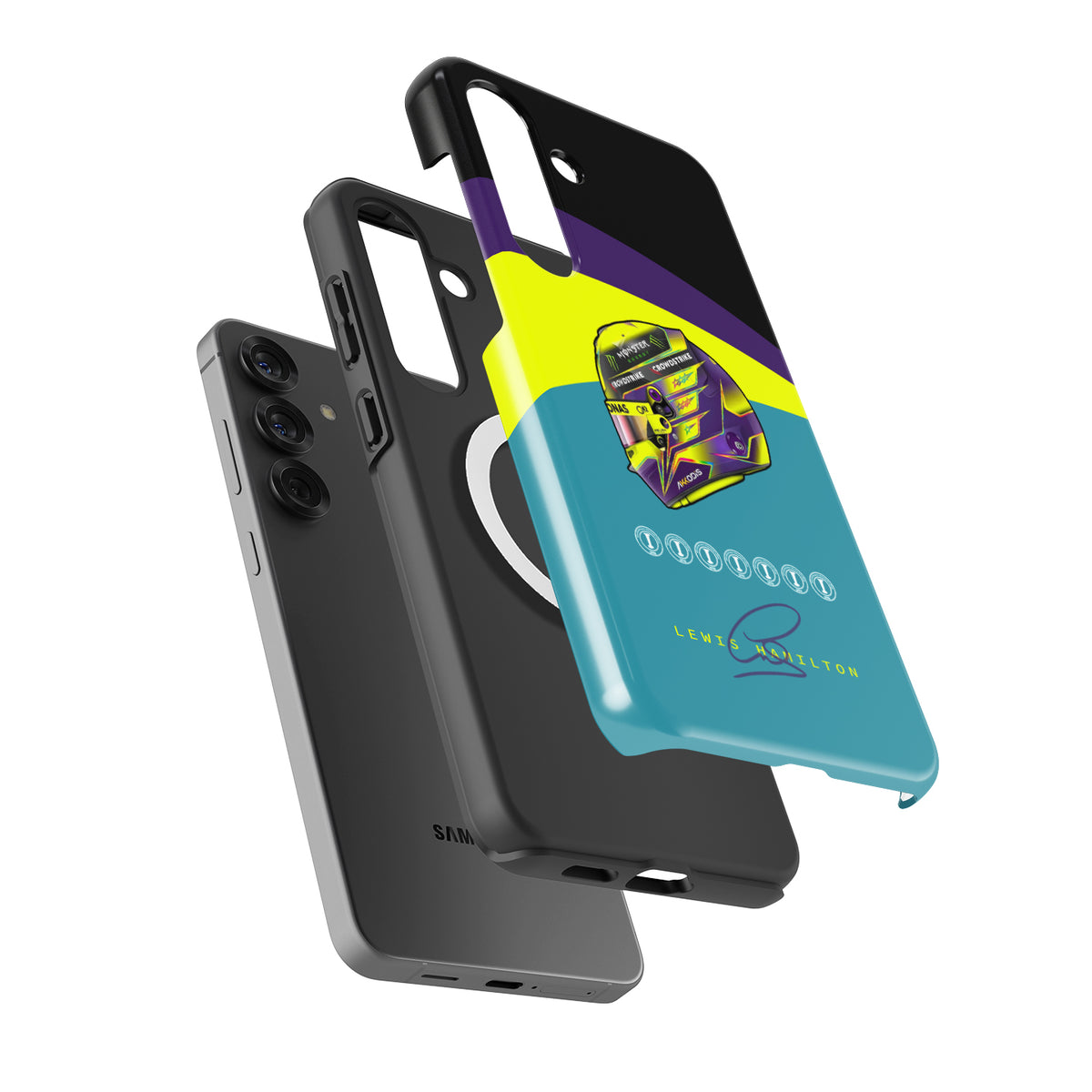 Lewis Hamilton 2023 F1 Helmet Design Samsung Phone Case