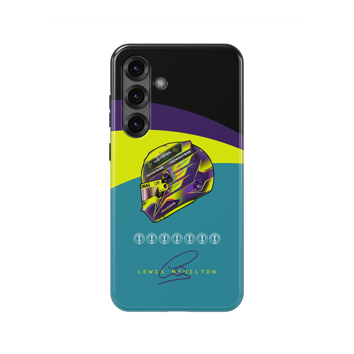 Lewis Hamilton 2023 F1 Helmet Design Samsung Phone Case