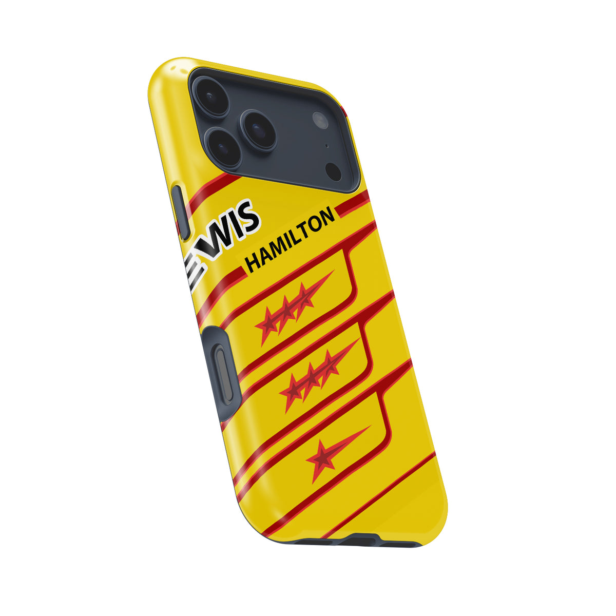 Lewis Hamilton 2025 Ferrari Helmet Livery – LH44 First Ferrari Formula 1 racing iPhone case view 6