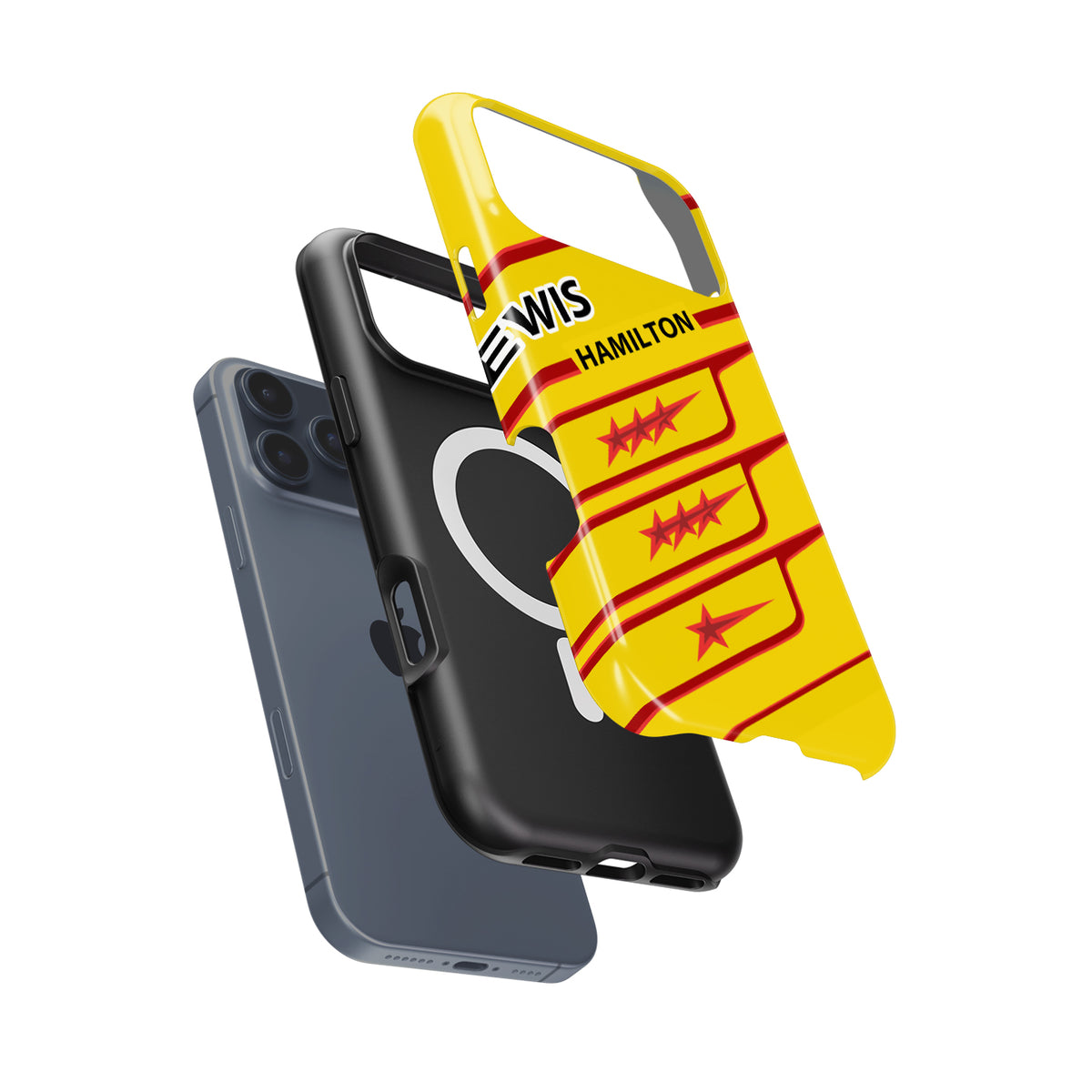 Lewis Hamilton 2025 Ferrari Helmet Livery – LH44 First Ferrari Formula 1 racing iPhone case view 8