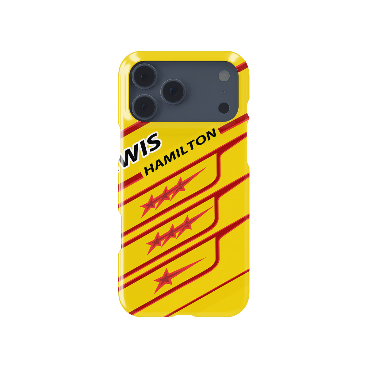Lewis Hamilton 2025 Ferrari Helmet Livery – LH44 First Ferrari Formula 1 racing iPhone case view 1