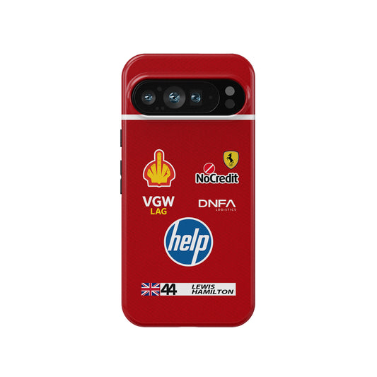 Lewis Hamilton Ferrari Parody Race Suit Phone Case – Satirical “HELP” Edition (Android)