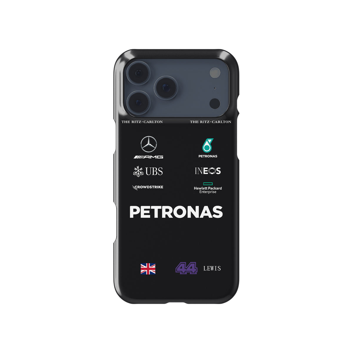 Lewis Hamilton LH44 Mercedes AMG F1 Formula 1 racing iPhone case view 1