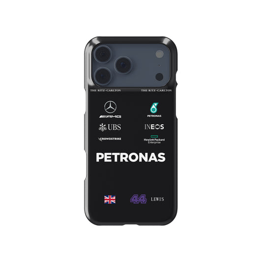 Lewis Hamilton LH44 Mercedes AMG F1 Formula 1 racing iPhone case view 1