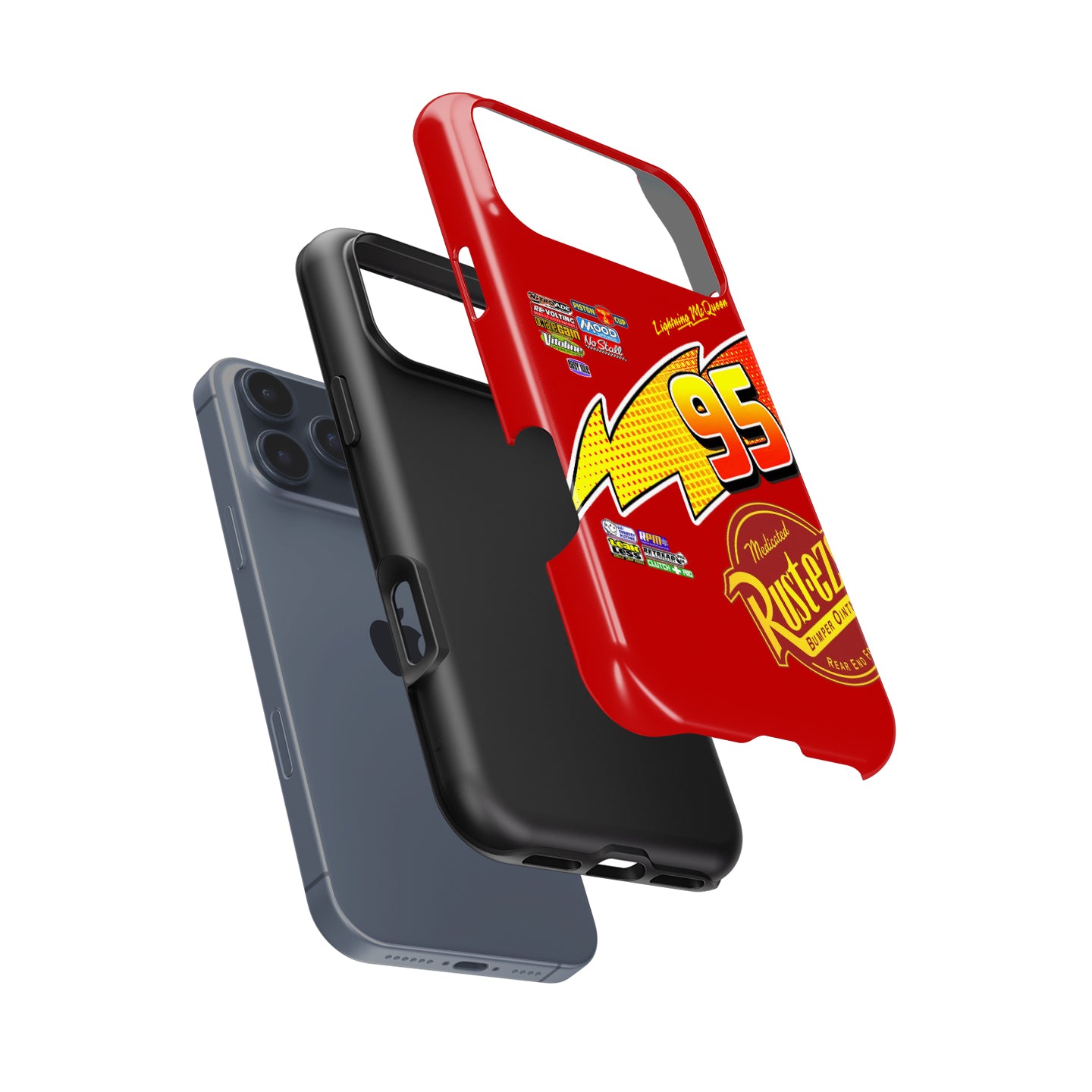 Lightning #95 Racing Phone Case – Inspired by Rust-eze McQueen Livery (for iPhone)