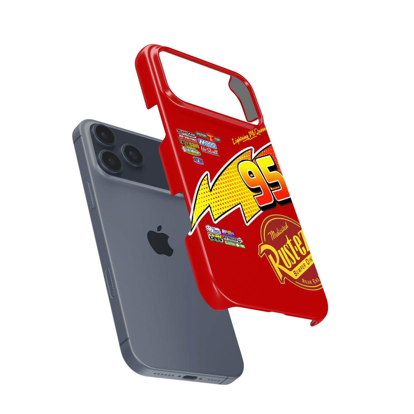 Lightning #95 Racing Phone Case – Inspired by Rust-eze McQueen Livery (for iPhone)