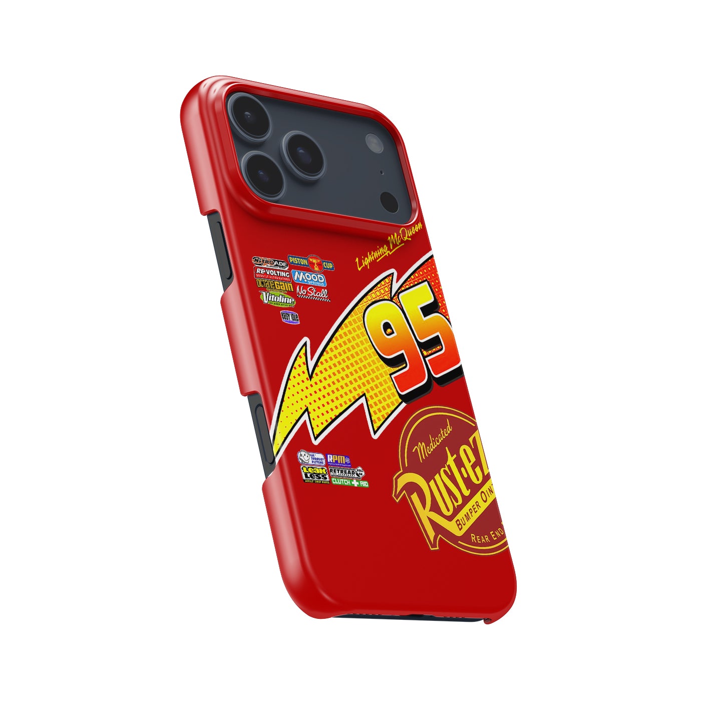 Lightning #95 Racing Phone Case – Inspired by Rust-eze McQueen Livery (for iPhone)
