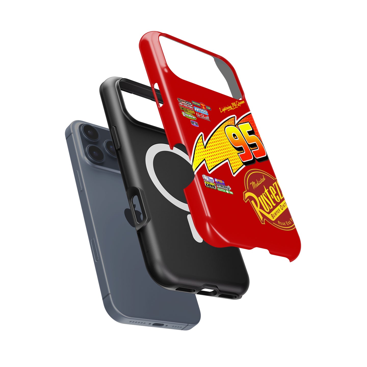 Lightning #95 Racing Phone Case – Inspired by Rust-eze McQueen Livery (for iPhone)