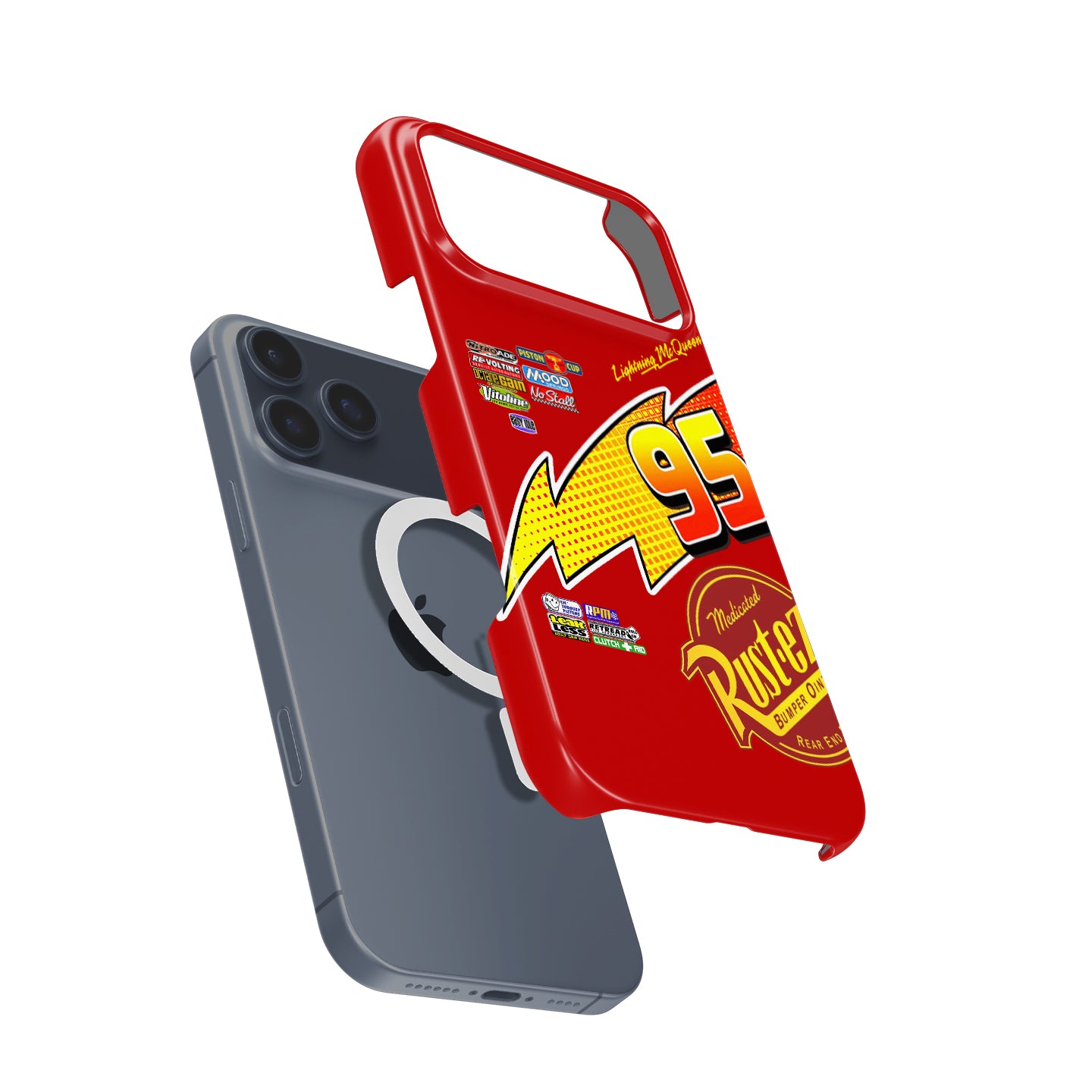 Lightning #95 Racing Phone Case – Inspired by Rust-eze McQueen Livery (for iPhone)