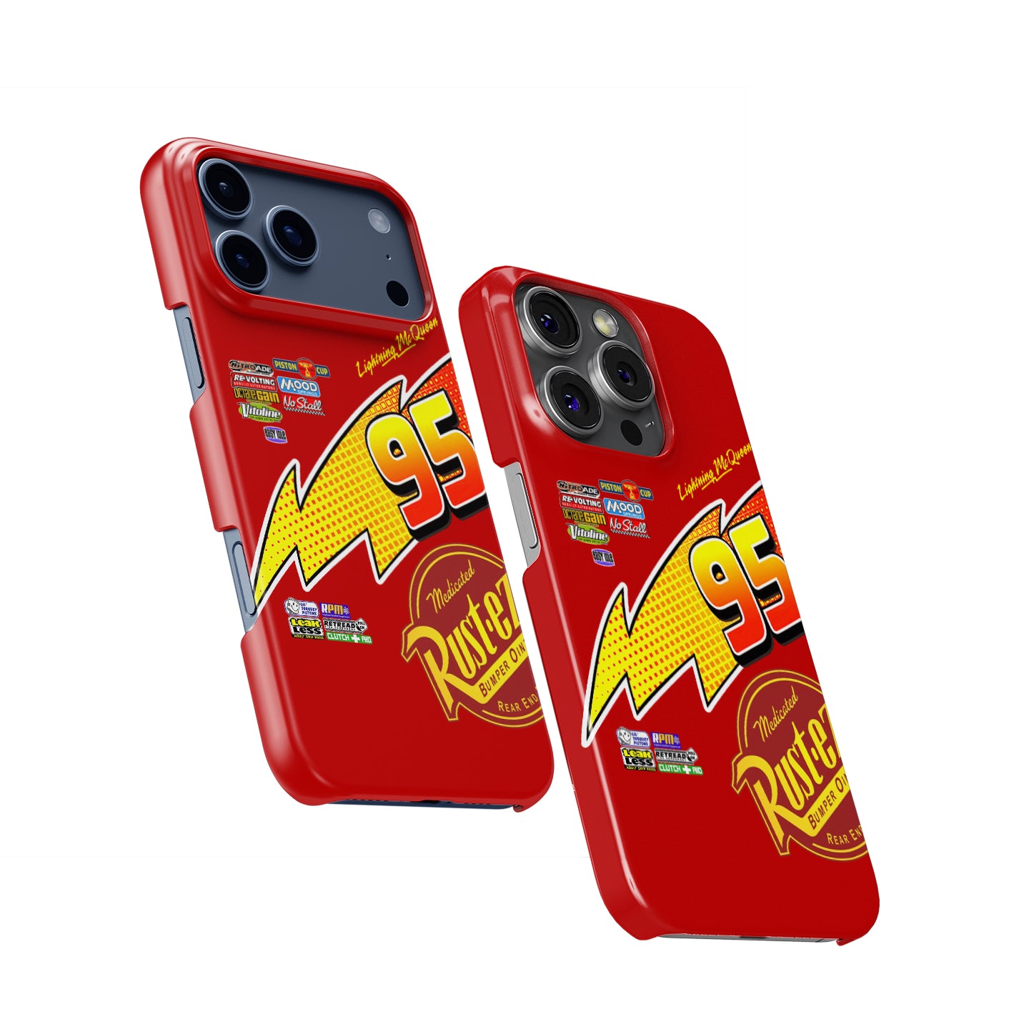 Lightning #95 Racing Phone Case – Inspired by Rust-eze McQueen Livery (for iPhone)