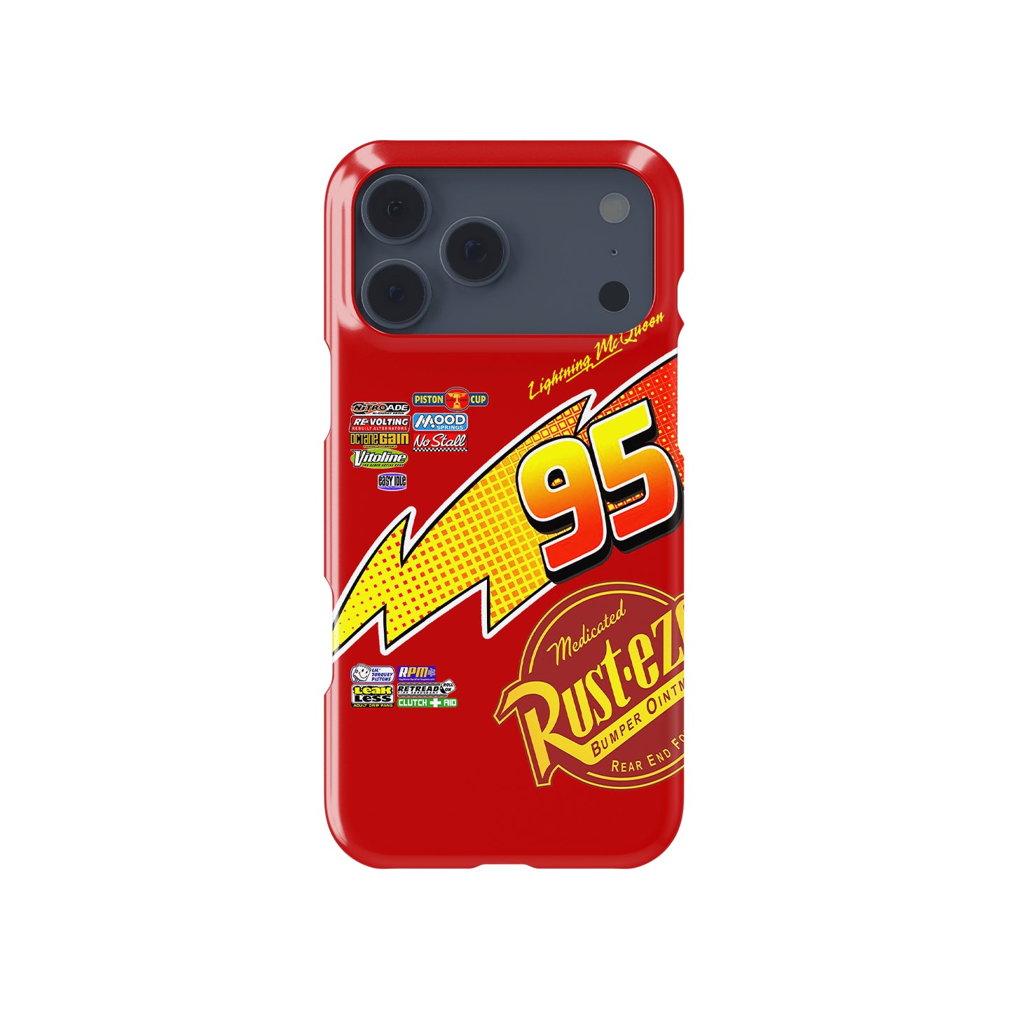 Lightning #95 Racing Phone Case – Inspired by Rust-eze McQueen Livery (for iPhone)