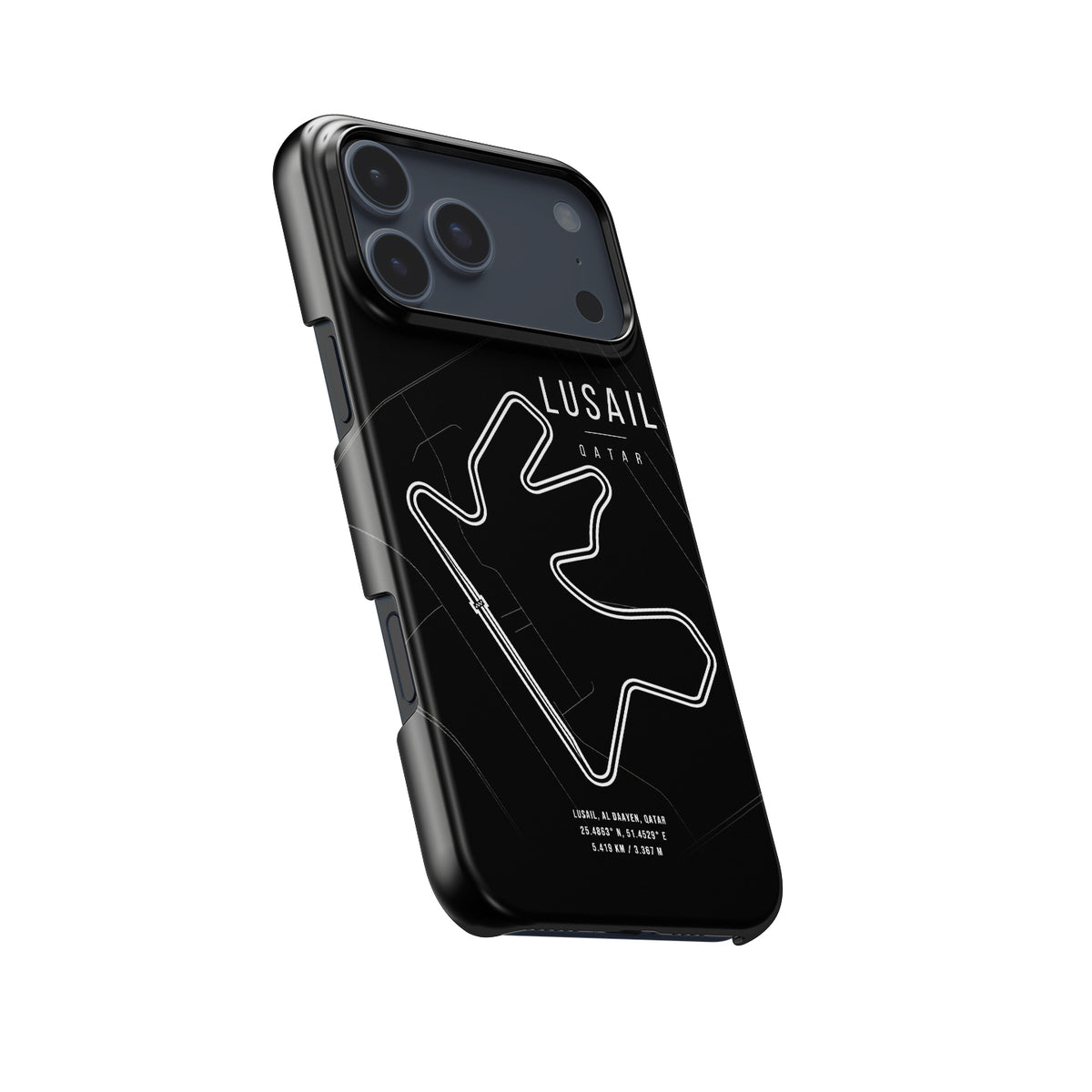 Lusail F1 Track Map Grand Prix Formula 1 racing iPhone case view 5