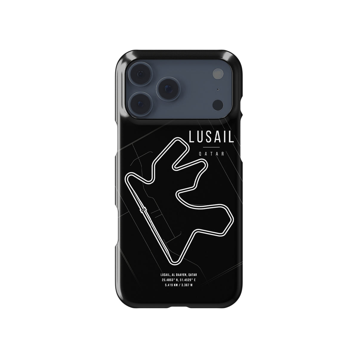 Lusail F1 Track Map Grand Prix Formula 1 racing iPhone case view 1