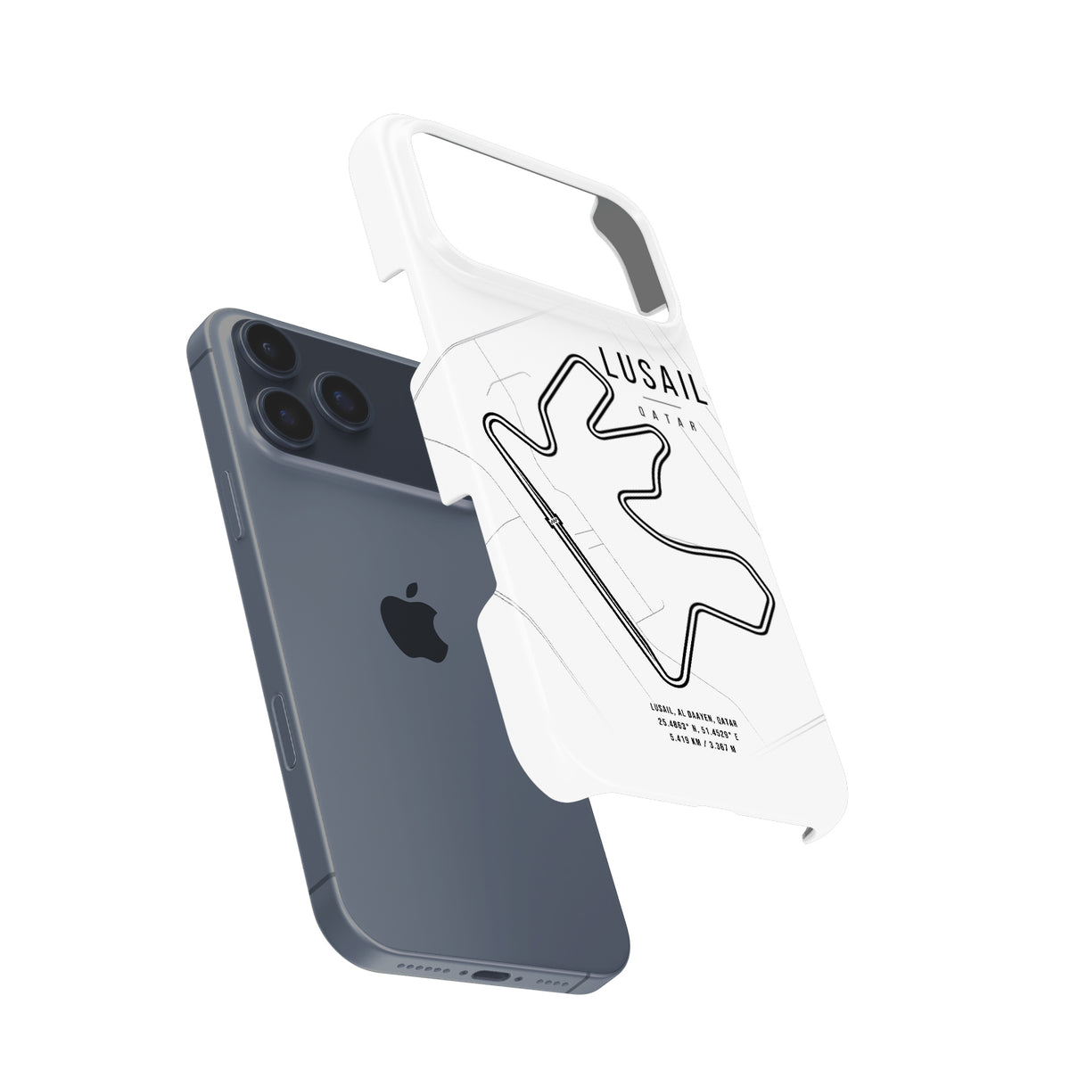 Lusail F1 – Legendary Track Map Design Formula 1 racing iPhone case view 3