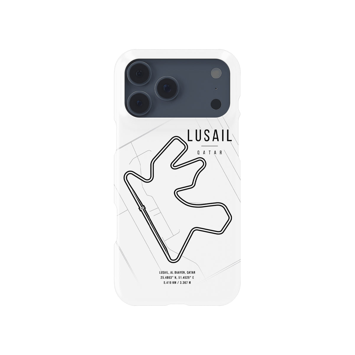 Lusail F1 – Legendary Track Map Design Formula 1 racing iPhone case view 1
