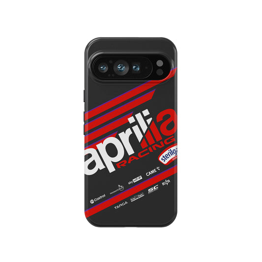 Aprilia Racing MotoGP 2025 Phone Case – Red & Black Striped Design for Google & Android Devices