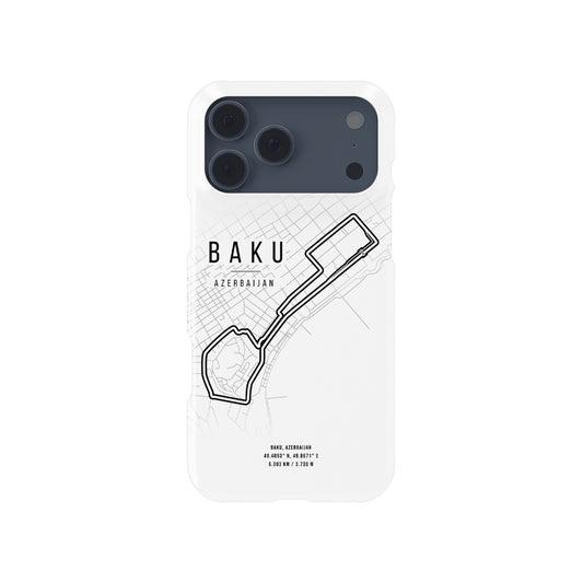 Azerbaijan GP Baku Map - Slim Snap Design Formula 1 racing iPhone case view 1