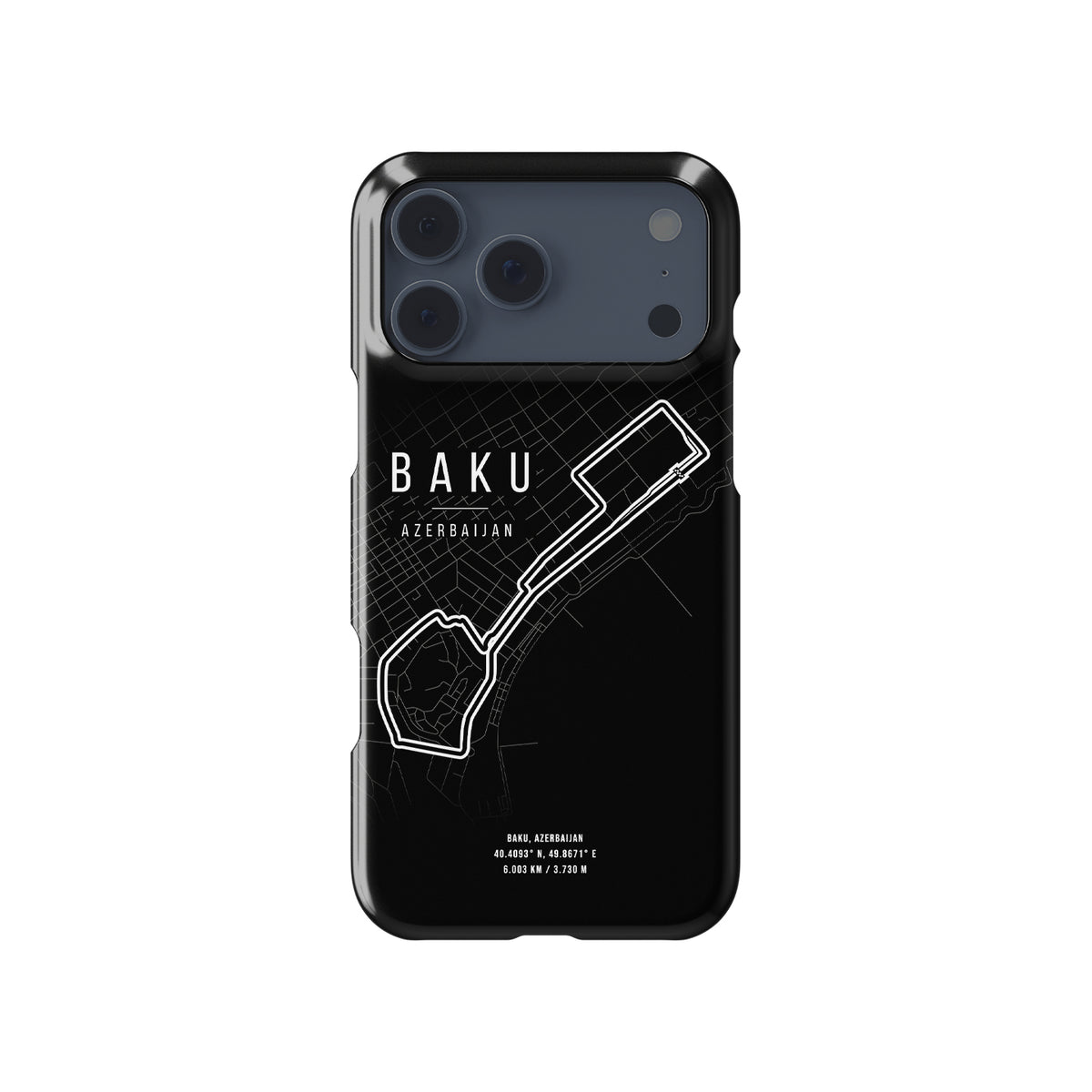 MagSafe Tough - Azerbaijan GP Track Map Formula 1 racing iPhone case view 1