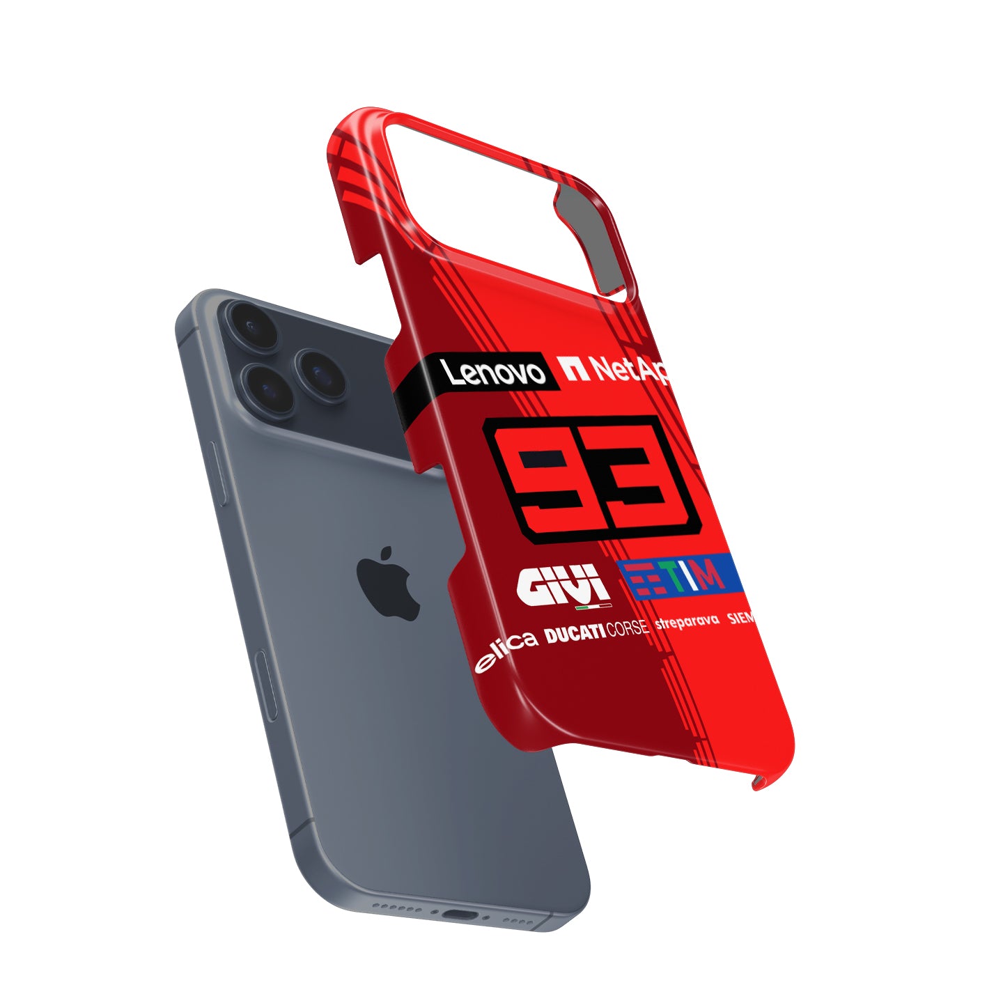 Marc Márquez 93 Ducati Racing Phone Case – MotoGP Rider Design for iPhone