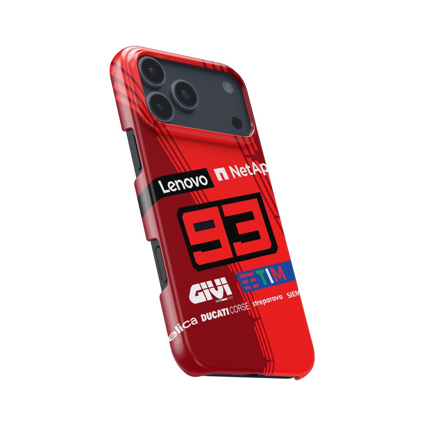 Marc Márquez 93 Ducati Racing Phone Case – MotoGP Rider Design for iPhone