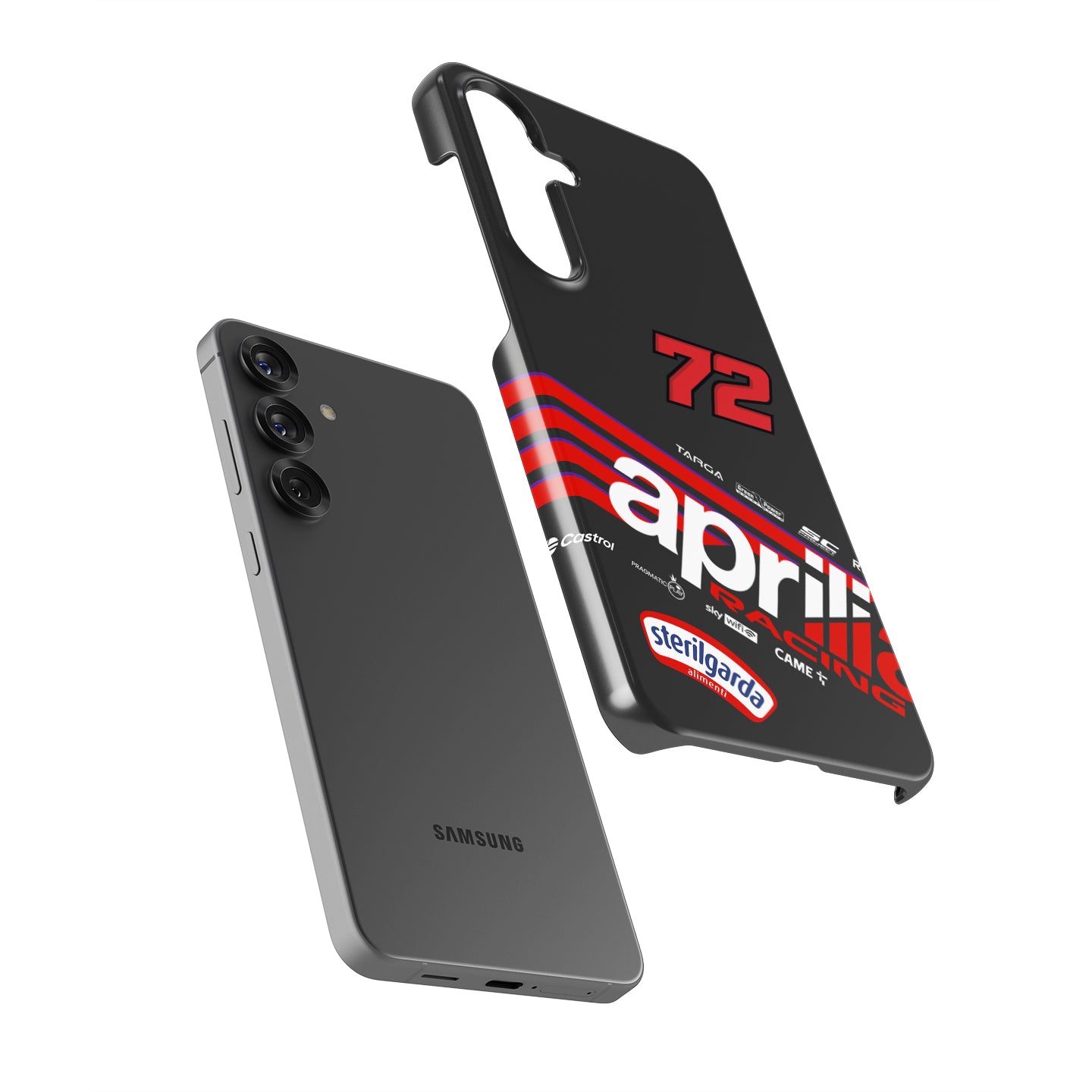 Marco Bezzecchi 2025 MotoGP Phone Case – Aprilia Racing Livery Design for Samsung