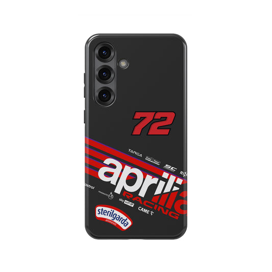 Marco Bezzecchi 2025 MotoGP Phone Case – Aprilia Racing Livery Design for Samsung