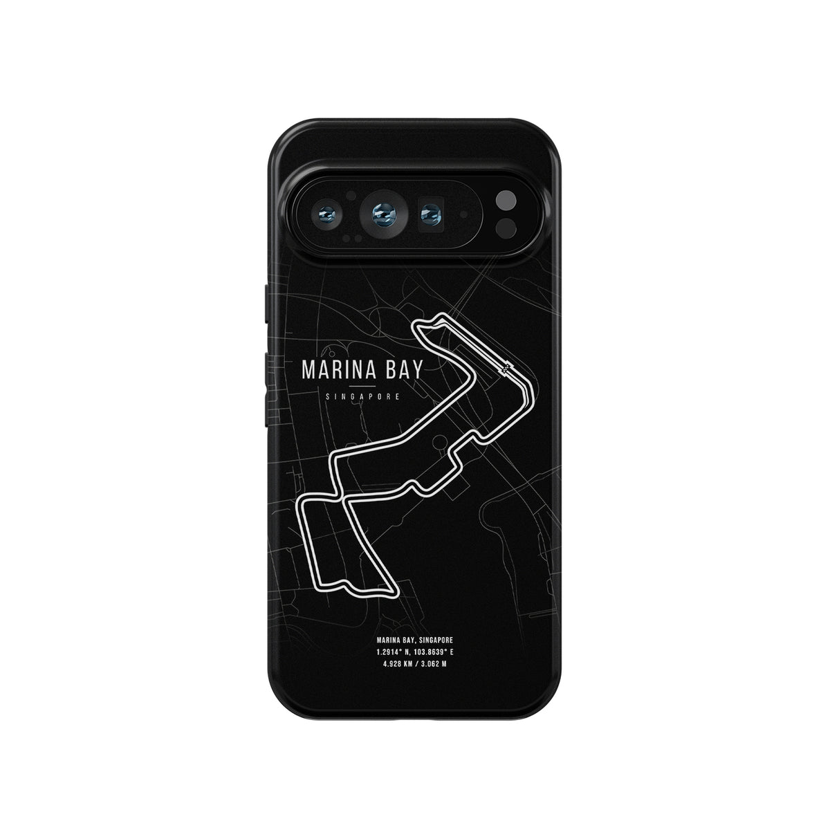 Marina Bay F1 Track Map Grand Prix - Google Phone Case
