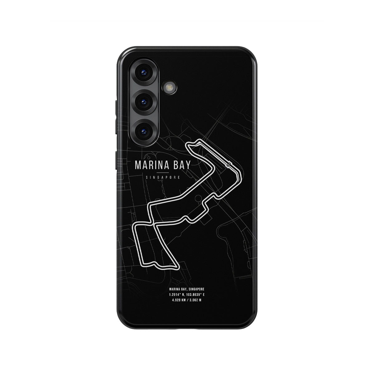 Marina Bay F1 Track Map Grand Prix - Samsung Phone Case