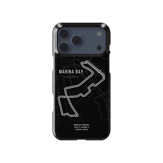 Marina Bay F1 Track Map Grand Prix Formula 1 racing iPhone case view 1