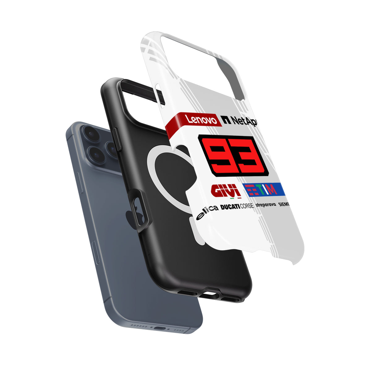 The White Resurrection: Marquez #93 GP25 Test Livery Case for iPhone