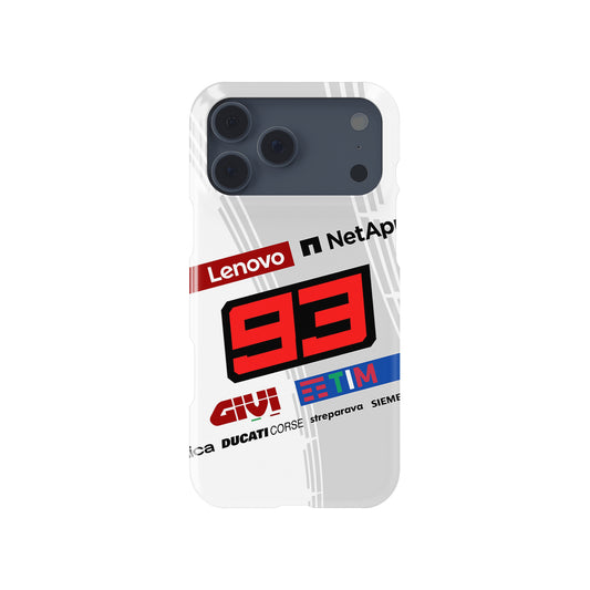 The White Resurrection: Marquez #93 GP25 Test Livery Case for iPhone
