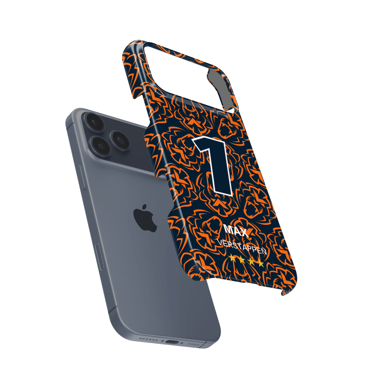 Max Verstappen 2025 F1 Champion – Orange Lion Edition Formula 1 racing iPhone case view 3