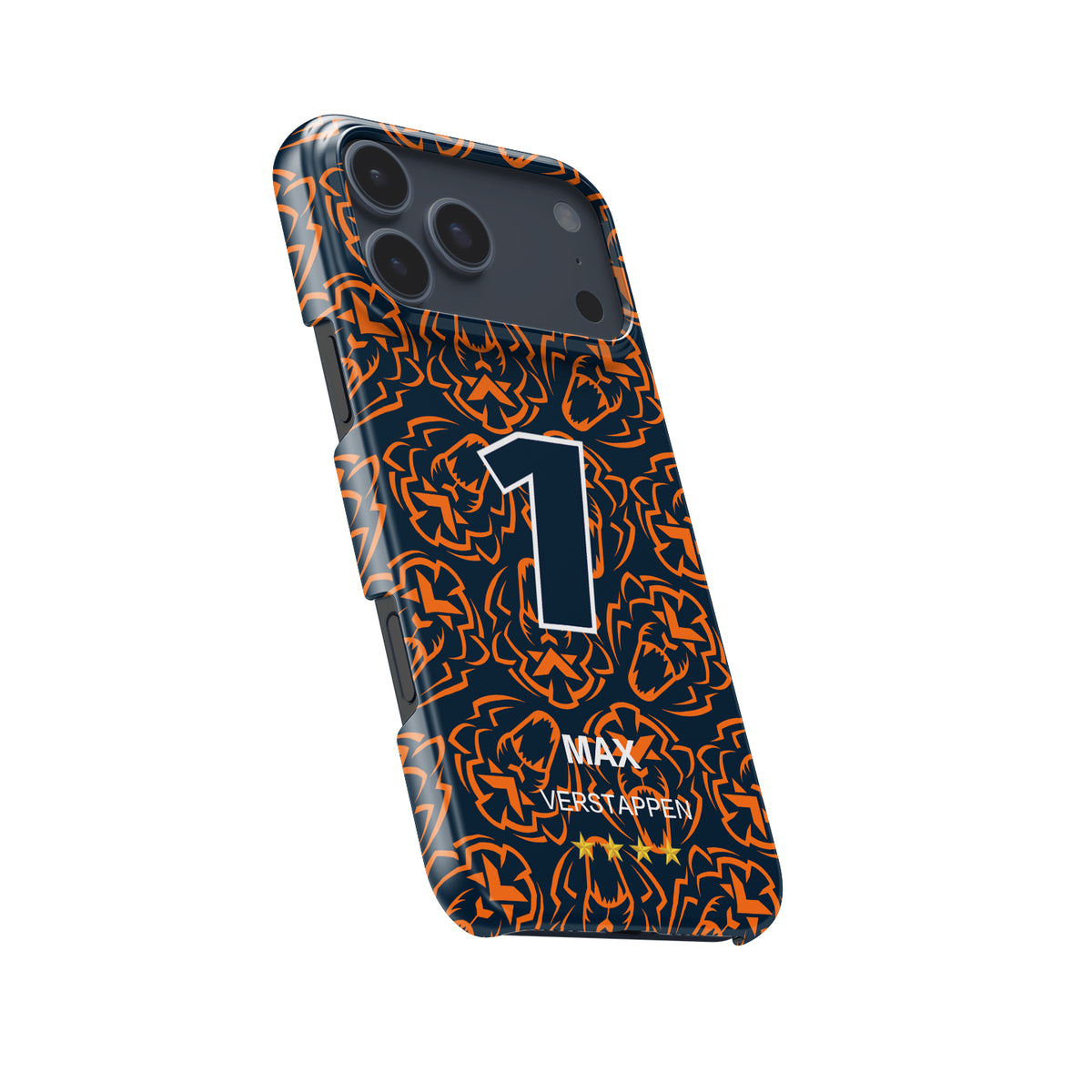 Max Verstappen 2025 F1 Champion – Orange Lion Edition Formula 1 racing iPhone case view 5