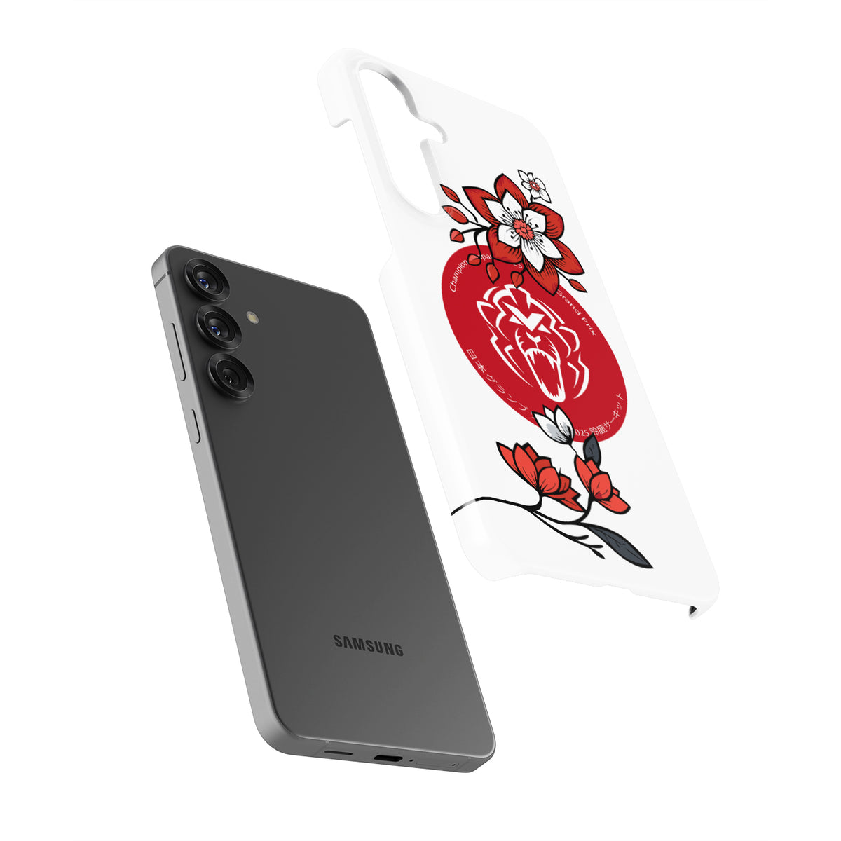 Max Verstappen 2025 F1 Japanese GP Helmet Edition Phone Case – Sakura Spirit Design (Samsung)
