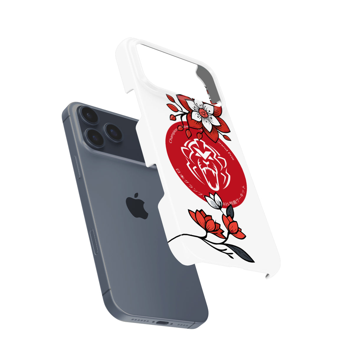 Max Verstappen 2025 F1 Japanese GP Helmet Edition – Sakura Spirit Formula 1 racing iPhone case view 3