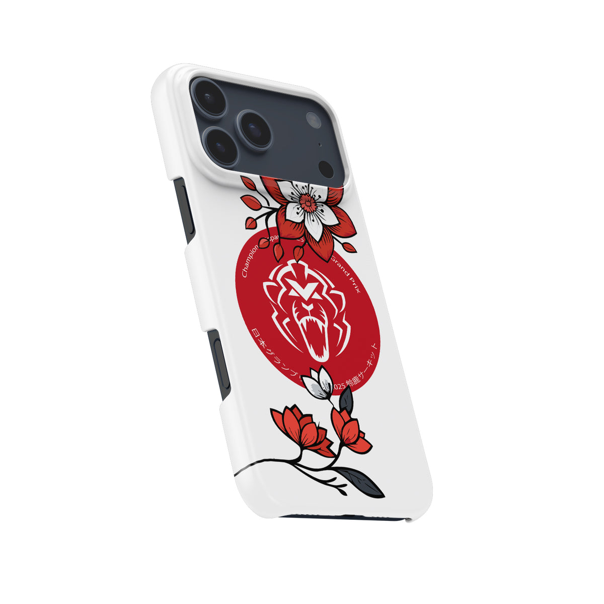 Max Verstappen 2025 F1 Japanese GP Helmet Edition – Sakura Spirit Formula 1 racing iPhone case view 5