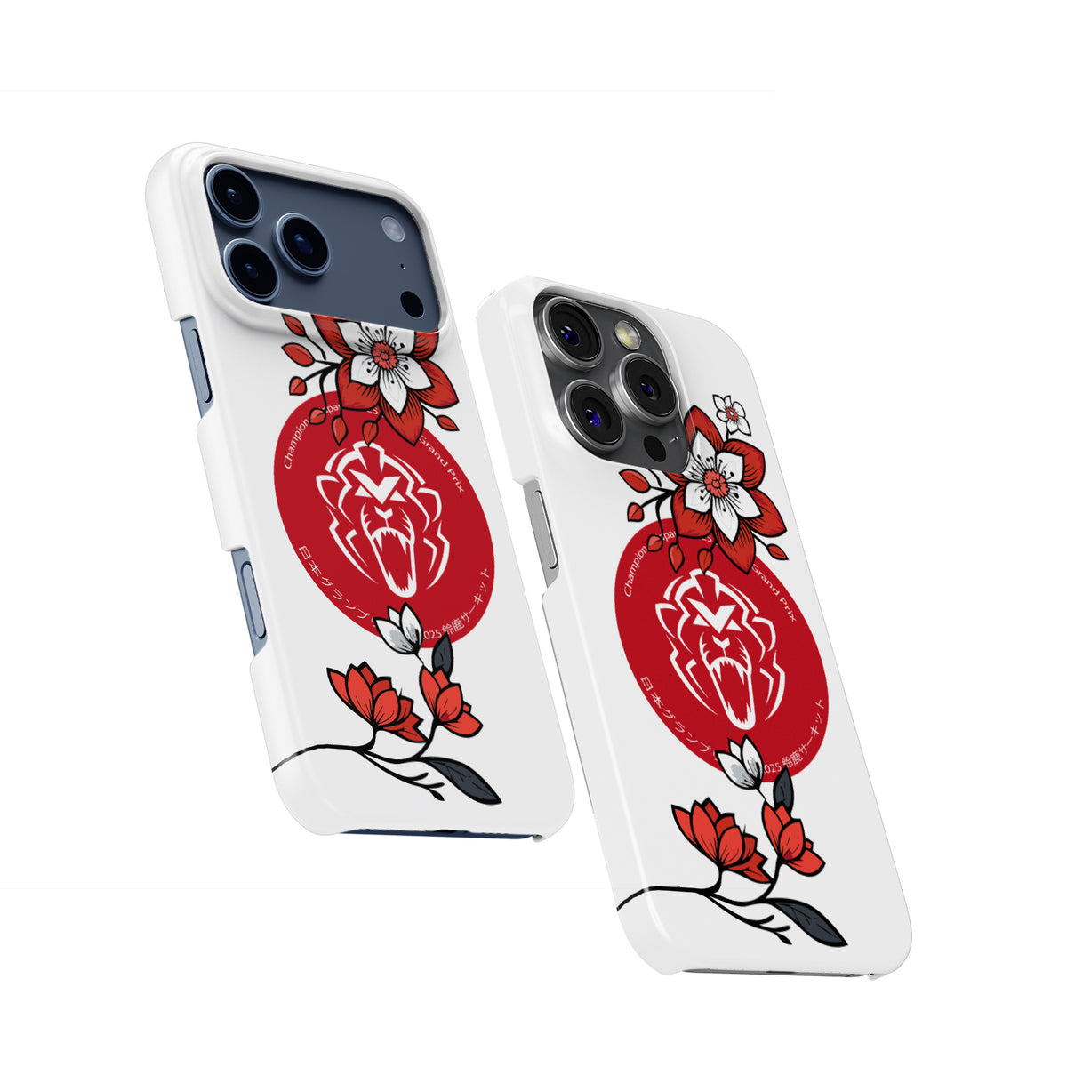 Max Verstappen 2025 F1 Japanese GP Helmet Edition – Sakura Spirit Formula 1 racing iPhone case view 2