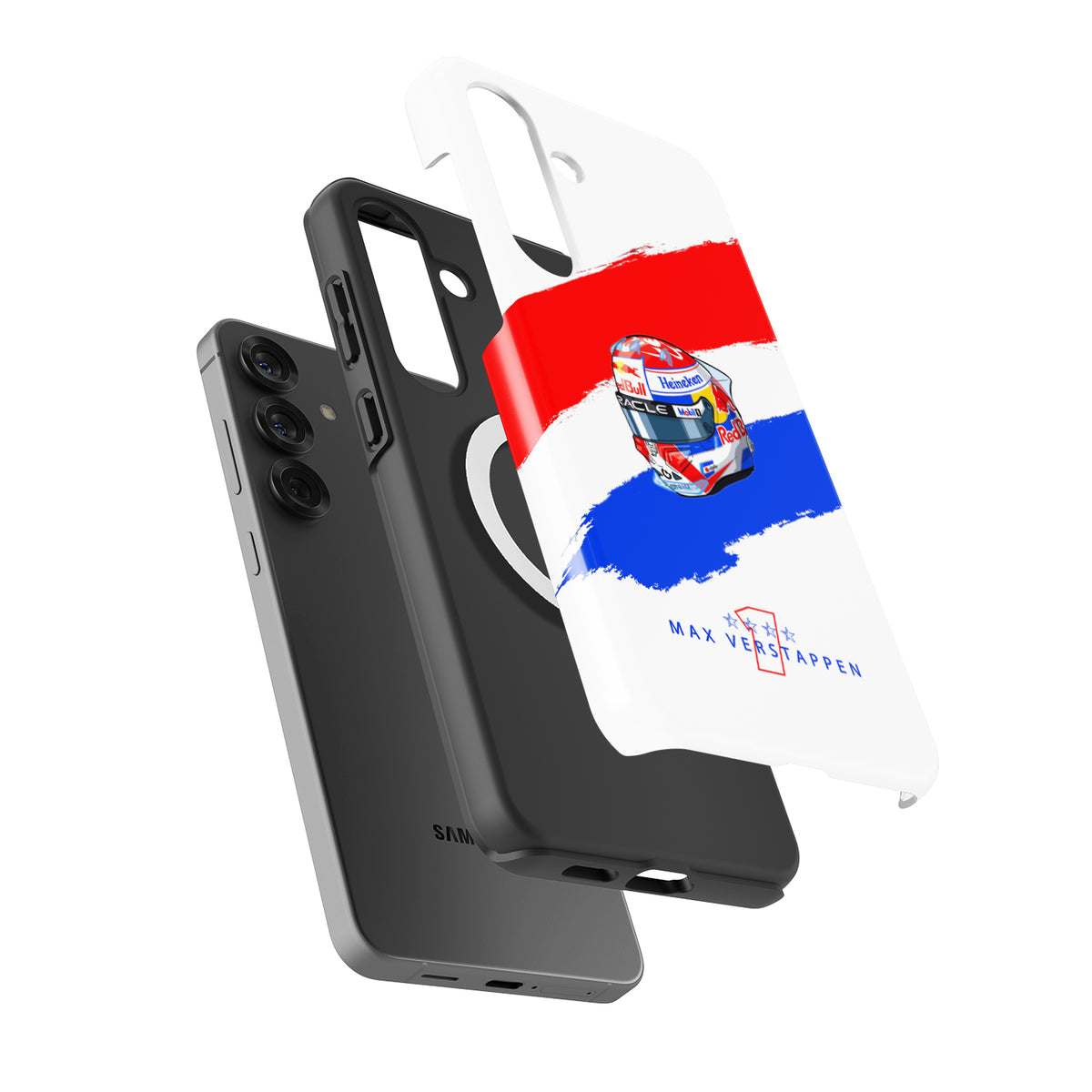 Max Verstappen 2025 Helmet Phone Case – Dutch Heritage F1 Design for Samsung Galaxy