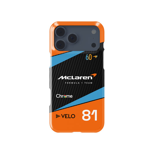 McLaren MCL60 Oscar Piastri Formula 1 racing iPhone case view 1