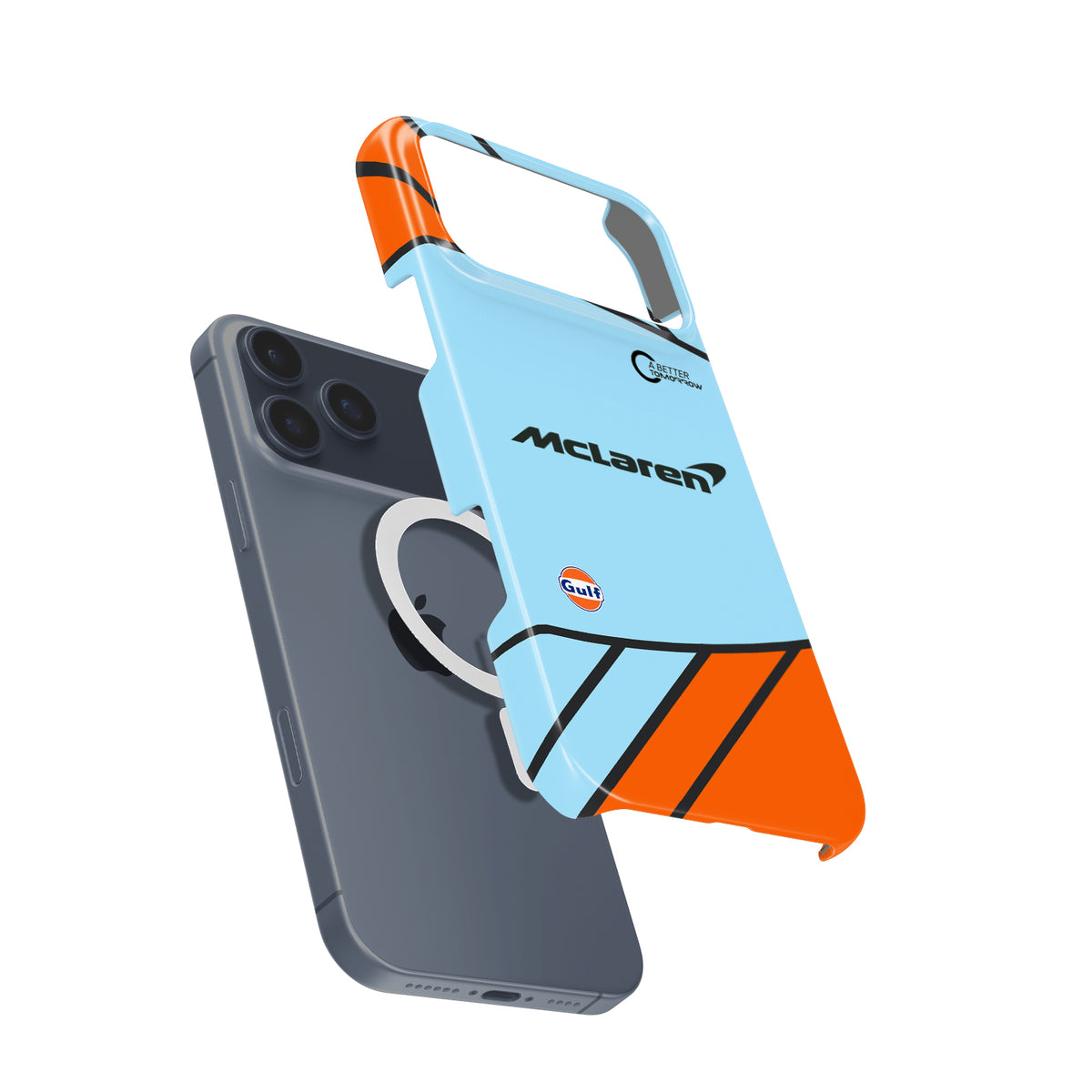 McLaren MCL35M Gulf Livery Monaco 2021 Formula 1 racing iPhone case view 4