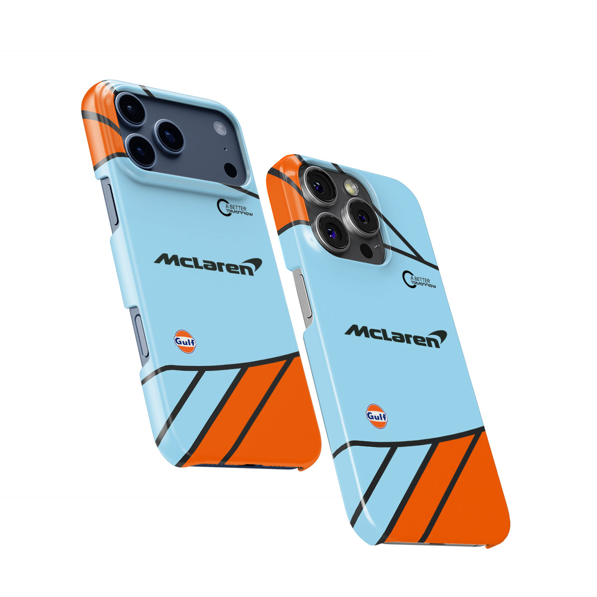 McLaren MCL35M Gulf Livery Monaco 2021 Formula 1 racing iPhone case view 2