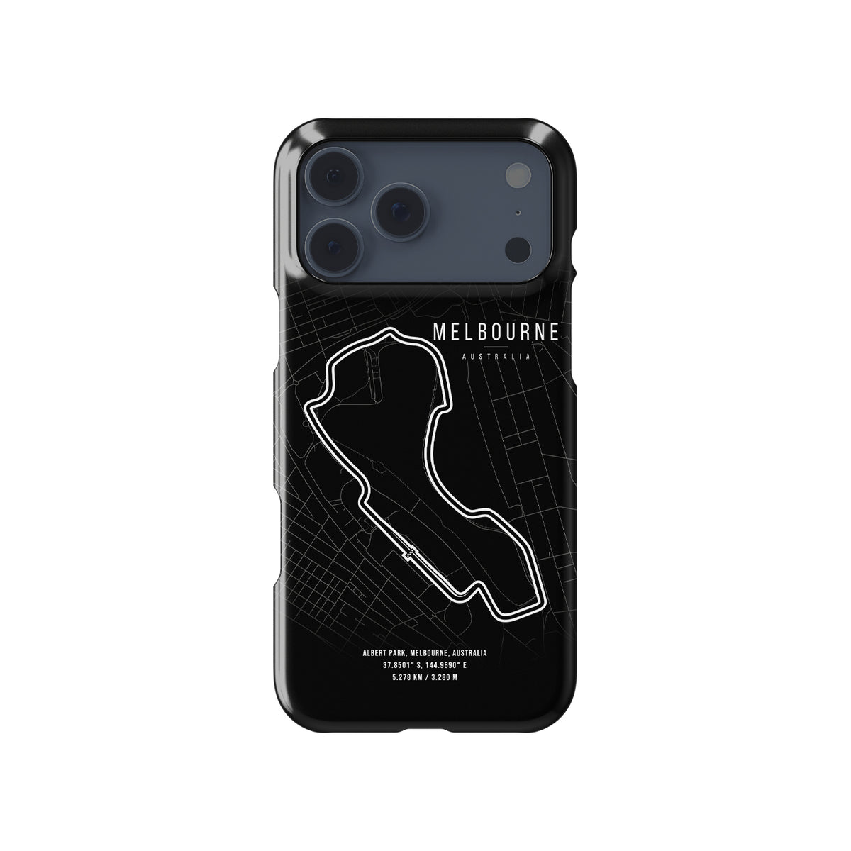 Melbourne F1 Track Map Grand Prix Formula 1 racing iPhone case view 1