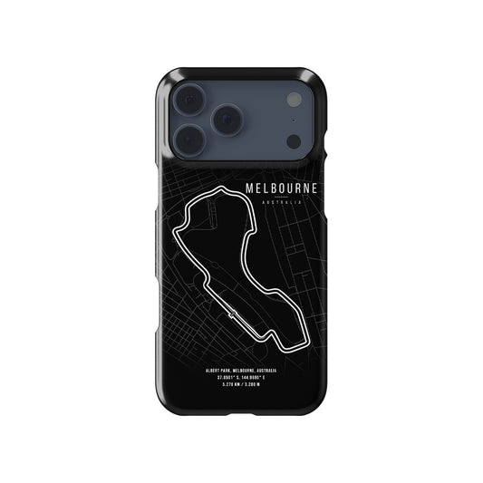 Melbourne F1 Track Map Grand Prix Formula 1 racing iPhone case view 1