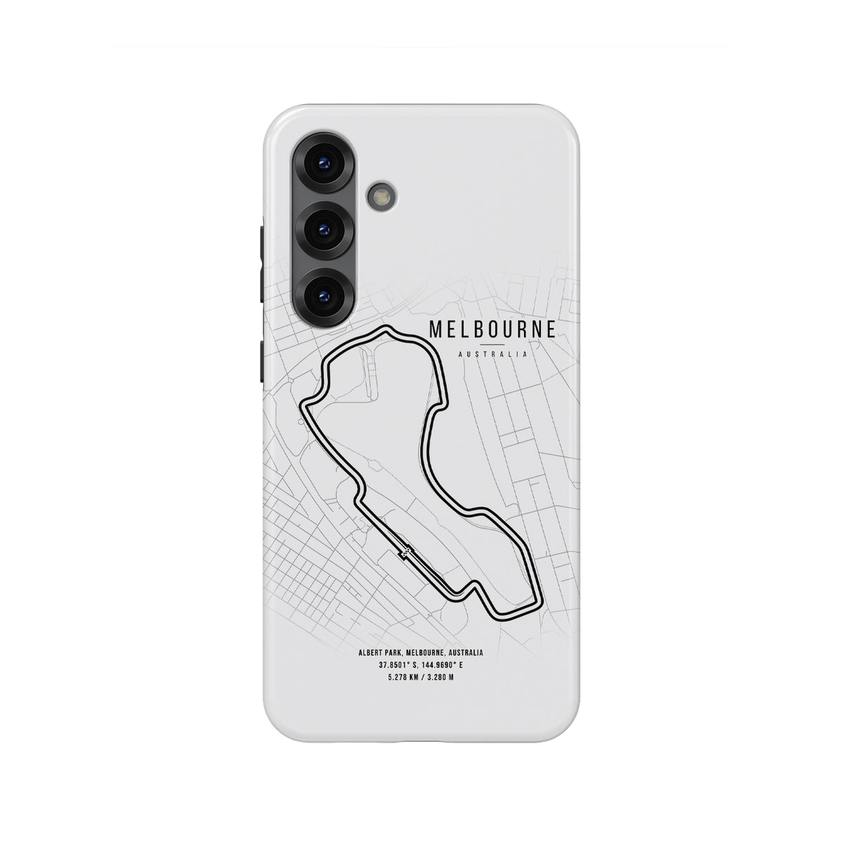 Melbourne Grand Prix Samsung Case – Iconic Track Map for F1 Fans