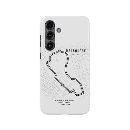 Melbourne Grand Prix Samsung Case – Iconic Track Map for F1 Fans